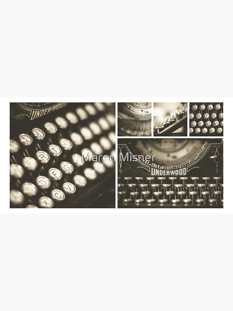 "Vintage Typewriter Collage" Photographic Print by marenmisner Redbubble