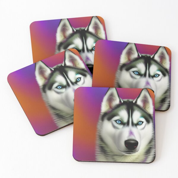 Item preview, Husky colorido. Husky arcoíris. husky de color designed and sold by Doggymadness.