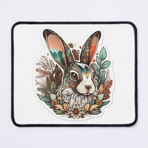 Item preview, Boho Style Bunny Sticker designed and sold by ecoladesign.
