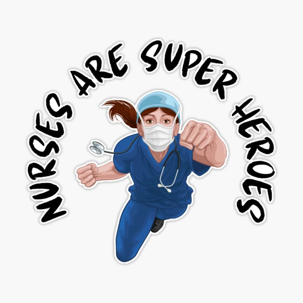 Superhero Male Nurse Sticker