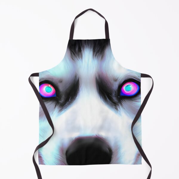Aperçu de l'œuvre Husky aquarelle. Husky peint. Husky arc-en-ciel créée et vendue par Doggymadness.