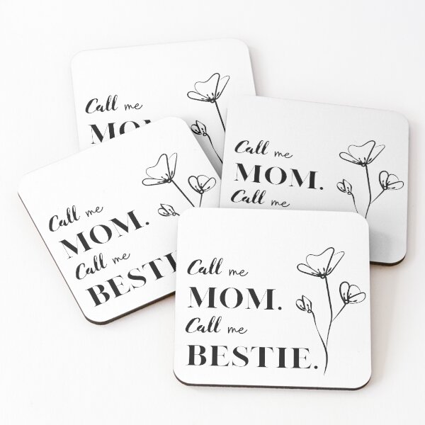 Item preview, Call Me Mom Call Me Bestie: A Heartwarming Design with a Cute Floral Touch designed and sold by BobbysByBobby.