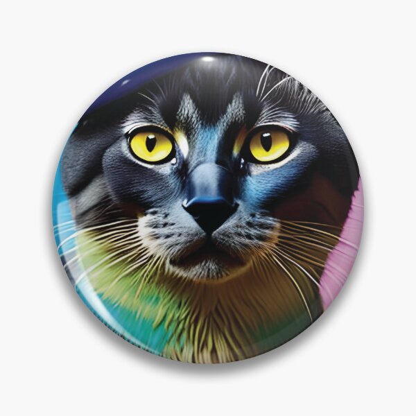 Item preview, cat with rainbow splashes of color designed and sold by Batiz.