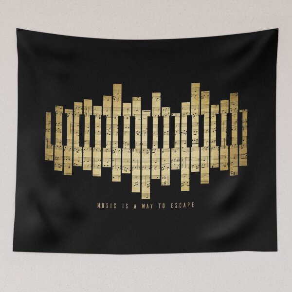 Item preview, Music is a way to escape. designed and sold by Hemindway.