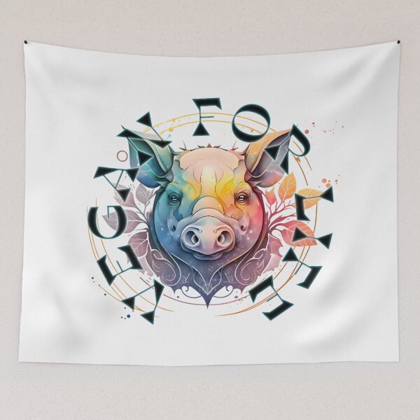 Item preview, Vegan for Life (Pig Edition) designed and sold by Patrick Hager.