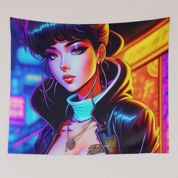 Item preview, Sexy Girl Vintage 90's Anime Style AI Art designed and sold by unusualillusion.
