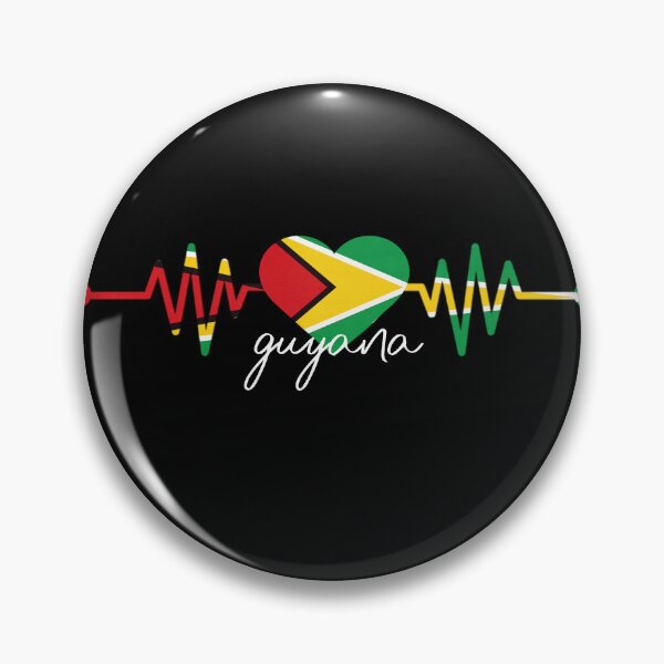 Item preview, Guyana heart - Guyana flag - Flag of Guyana Heartbeat - My heart is in Guyana, Love Guyana designed and sold by Fun-World.