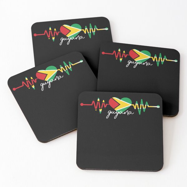Item preview, Guyana heart - Guyana flag - Flag of Guyana Heartbeat - My heart is in Guyana, Love Guyana designed and sold by Fun-World.