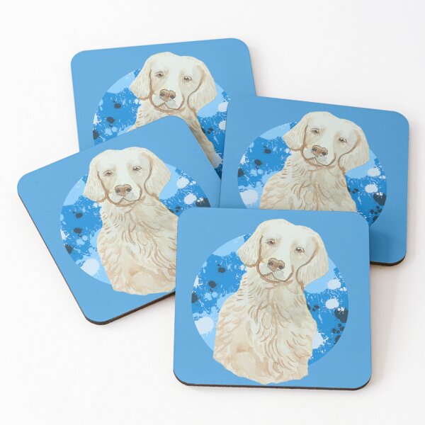 Item preview, White retriever dog with paint splatters  designed and sold by altairaleon.