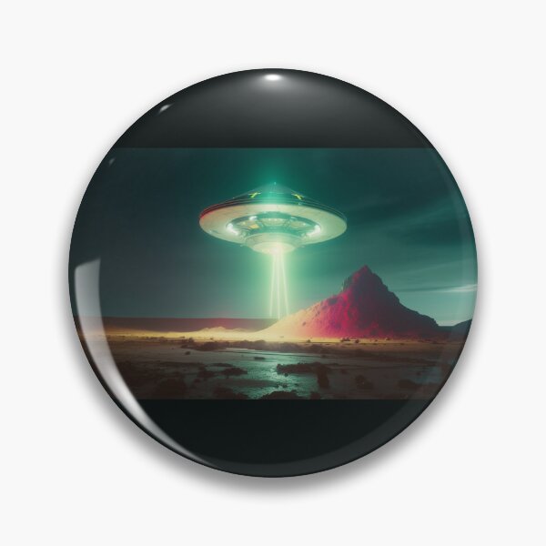 Item preview, An Unidentified Object hovering over a desert scanning the surface. designed and sold by PTiger.