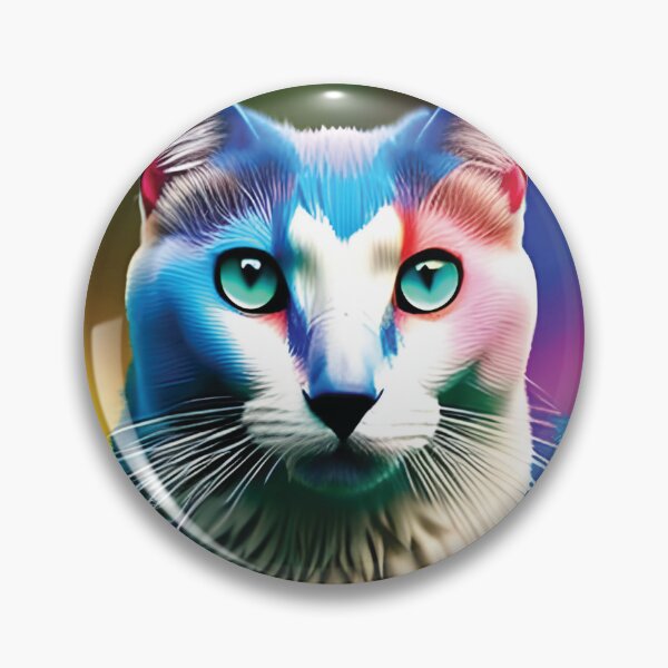 Item preview, cat with rainbow splashes of color designed and sold by Batiz.