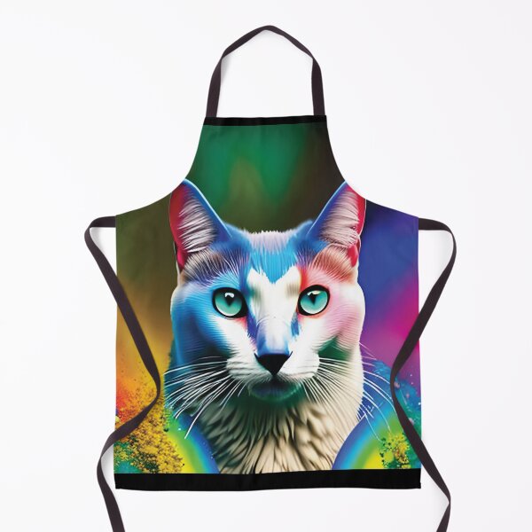 Item preview, cat with rainbow splashes of color designed and sold by Batiz.