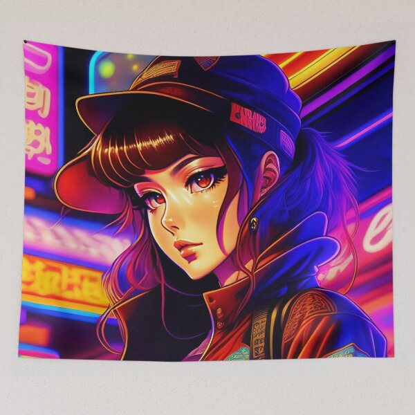Item preview, Sexy Girl Vintage 90's Anime Style AI Art designed and sold by unusualillusion.