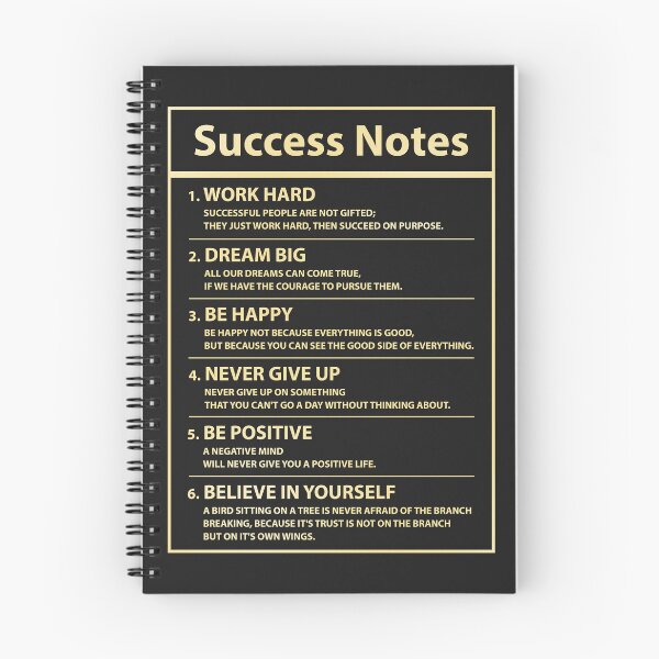 Item preview, Success Notes Motivational Dream Big Print Be Happy Never Give Up Sign designed and sold by SuccessHunters.