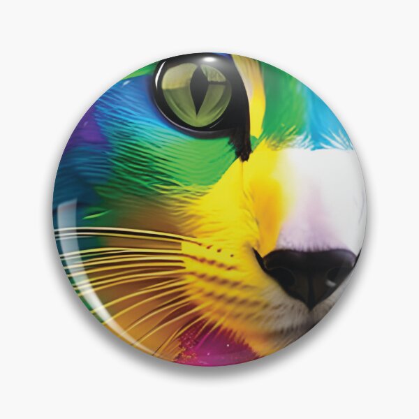 Item preview, cat with rainbow splashes of color designed and sold by Batiz.