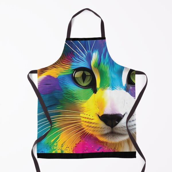 Item preview, cat with rainbow splashes of color designed and sold by Batiz.