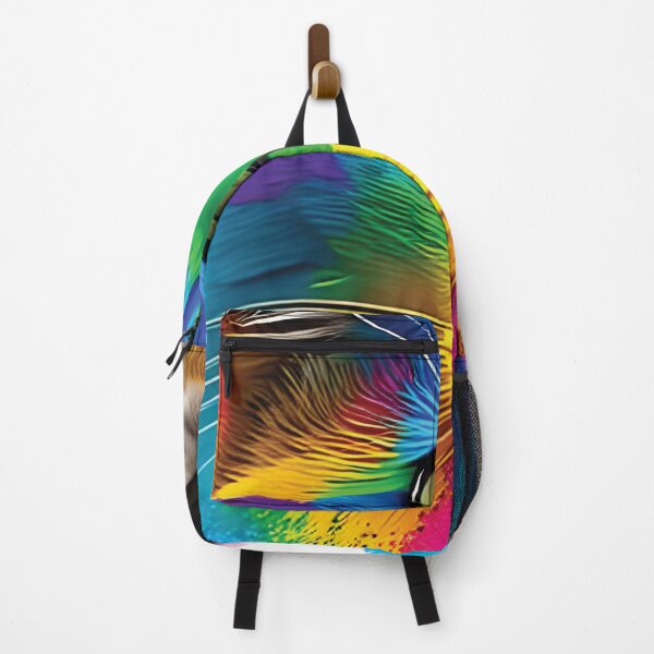 Item preview, cat with rainbow splashes of color designed and sold by Batiz.
