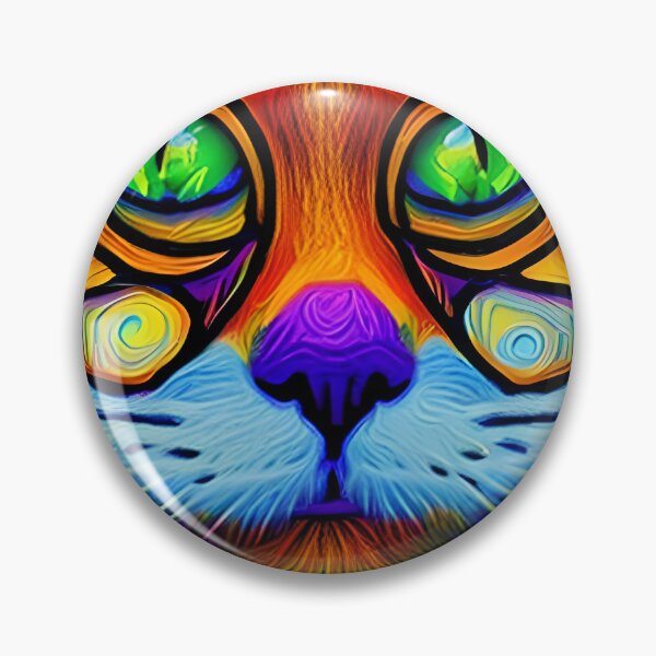 Item preview, Beautiful Colorful Cat Head designed and sold by extrajos.