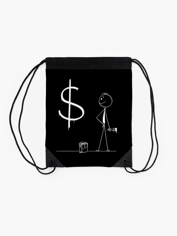 Stickman meme funny | Drawstring Bag