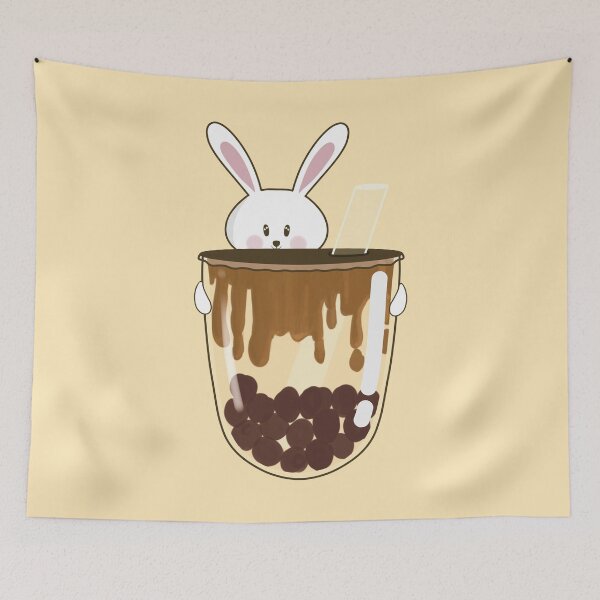 Item preview, Boba Milk Tea Bunny  designed and sold by Kimchi-style-.
