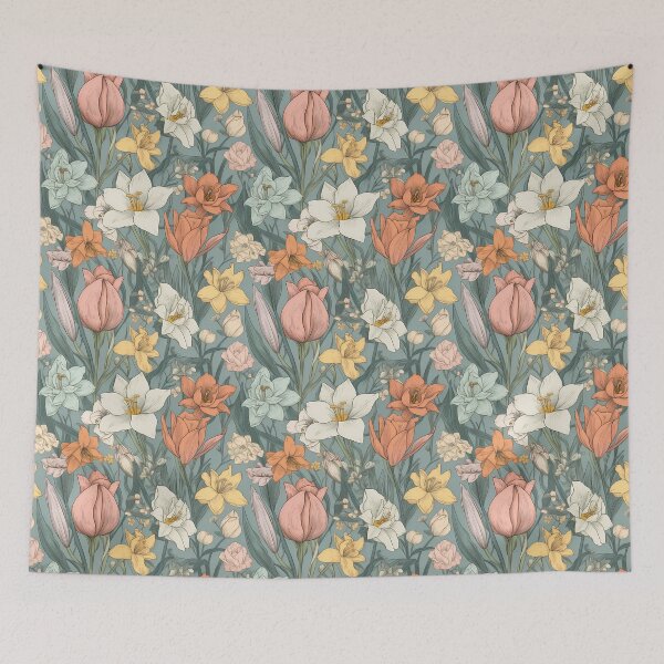 Item preview, Flower drawing pattern designed and sold by ArtByDominique.