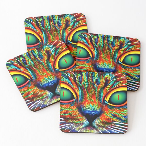 Item preview, Beautiful Colorful Cat Head designed and sold by extrajos.