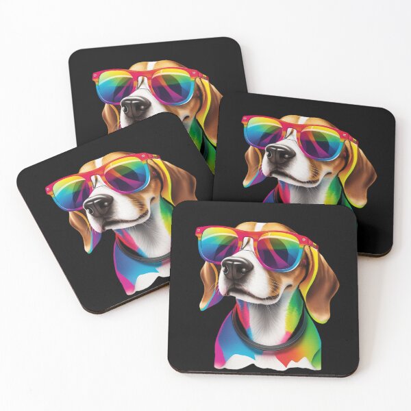 Item preview, Colorful Beagle wearing sunglasses designed and sold by Gerald Waters.