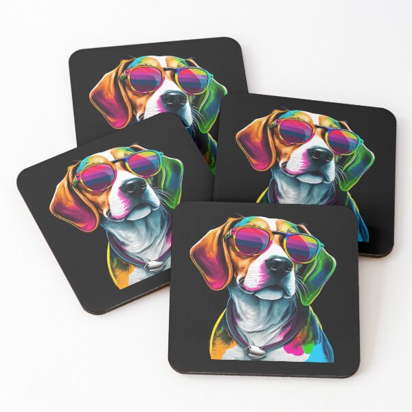 Item preview, Colorful Beagle wearing sunglasses designed and sold by Gerald Waters.