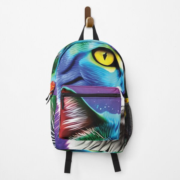 Item preview, cat with rainbow splashes of color designed and sold by Batiz.