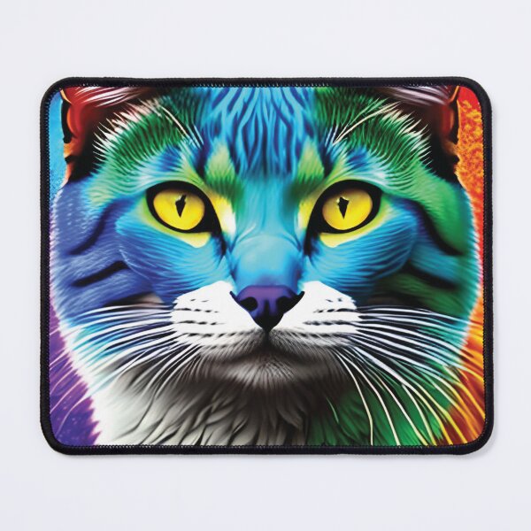 Item preview, cat with rainbow splashes of color designed and sold by Batiz.