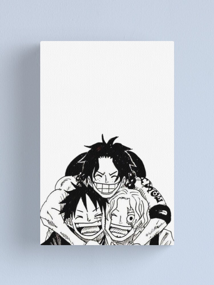 Big Three Brothers Pirate Hats Luffy Ace And Sabo From One Piece Anime Made  With Cool Black Line Art Sticker for Sale by Animangapoi