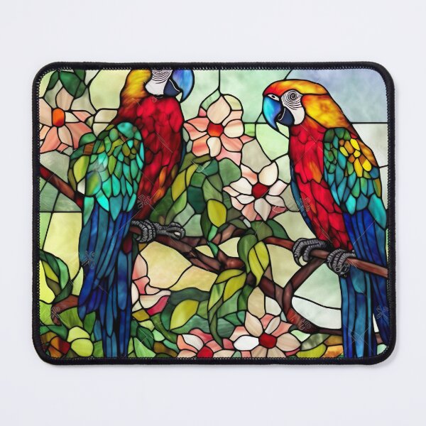 Item preview, Stained Glass Parrots designed and sold by Matt's Artificial Nature.