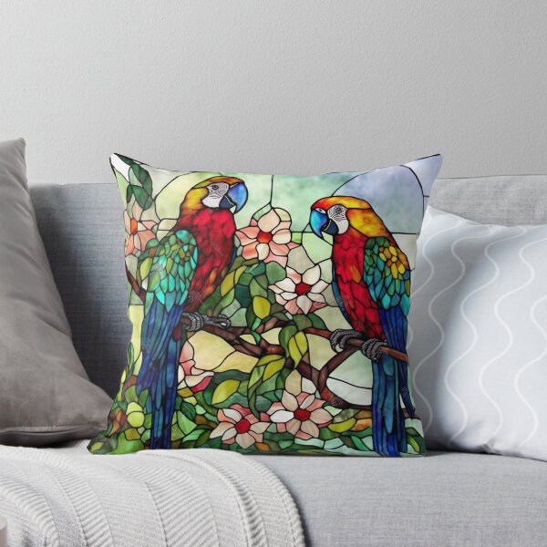 Item preview, Stained Glass Parrots designed and sold by Matt's Artificial Nature.