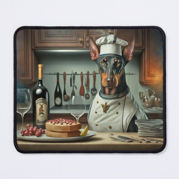 Item preview, Doberman Pinscher Dog Chef in the Kitchen designed and sold by candiscamera.