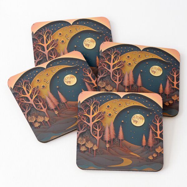 Item preview, Surreal Fall Moon Scene designed and sold by mind-melt-er.
