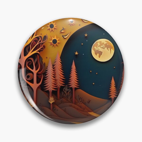 Artikelvorschau, Surreal Fall Moon Scene entworfen und verkauft von mind-melt-er.