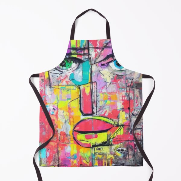 Artikelvorschau, Eklektische Kunstcollage: Abstrakter Expressionismus mit gemischten Medien in leuchtenden Neonfarben entworfen und verkauft von ArtazaBazaar.