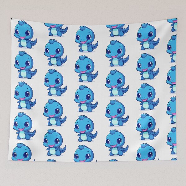 Item preview, cute blue dinosaur emoji  designed and sold by nhahn33.