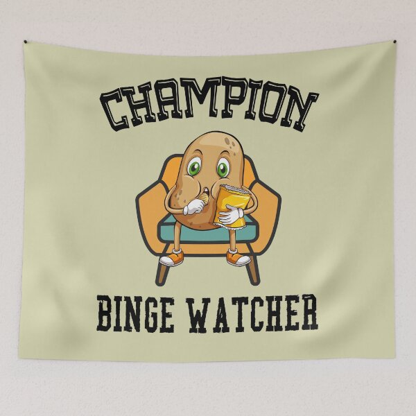 Item preview, Binge Watching Champion designed and sold by Blended Designs ⭐⭐⭐⭐⭐.