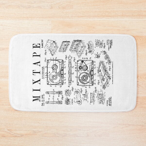Item preview, Mixtape Cassette Tape Retro Music DJ Vintage Patent Print designed and sold by GrandeDuc.