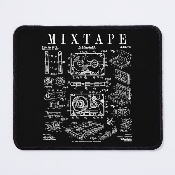 Item preview, Mixtape Cassette Tape Retro Music DJ Vintage Patent Print designed and sold by GrandeDuc.