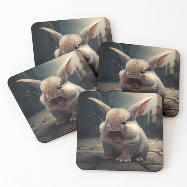 Item preview, angry realistic bunny designed and sold by 0102s.