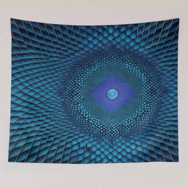 Item preview, Opt Art: Blue Scales designed and sold by JoanNinjaHen.