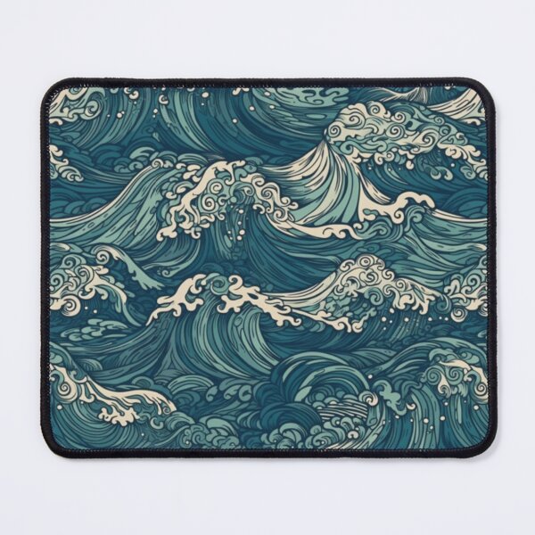 Item preview, Beautiful Cresting Wave Ocean Artwork Pattern designed and sold by delohill.