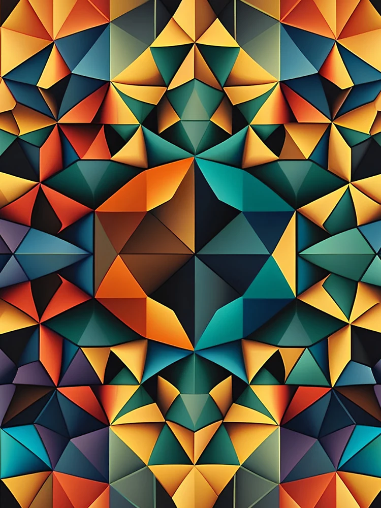 Thumbnail 5 of 5, iPhone Case, colored polygonal pattern designed and sold by Rim0204.