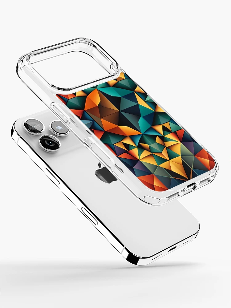 Thumbnail 2 of 5, iPhone Case, colored polygonal pattern designed and sold by Rim0204.