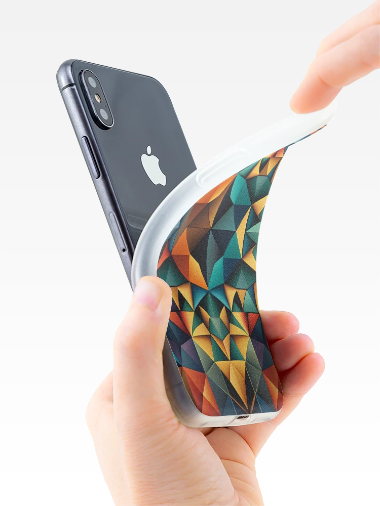 Thumbnail 4 of 5, iPhone Case, colored polygonal pattern designed and sold by Rim0204.