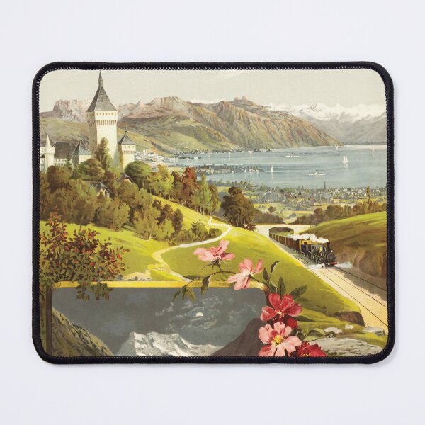 Item preview, Old advertising poster Lake Geneva Switzerland 1895 designed and sold by mesreveries.