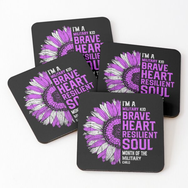 Item preview, Sunflower I Am A Military Kid Brave Heart Resilient Soul Military Child Month designed and sold by RosannaArt.