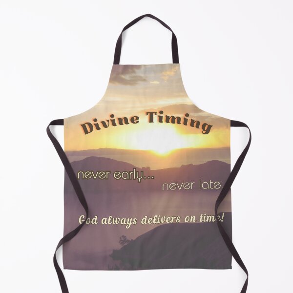 Item preview, Divine Timing is God's timing. Never late, never early. Sunset background designed and sold by NurturingSpirit.